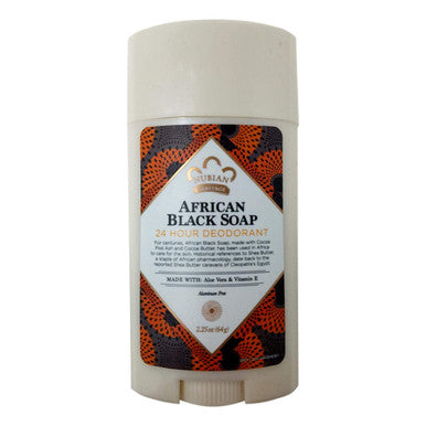 Nubian Heritage 24 Hour All Natural Deodorant African Black Soap With African Black Soap Extract, Shea Butter, Grapefruit Seed Extract, Vitamin E and Sandalwood Oil, 2.25 oz (64 g) each