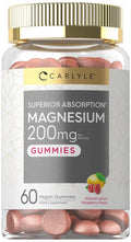 Magnesium Gummies | 200Mg | 60 Vegan Gummies | Vegan, Non-Gmo, And Gluten Free Formula | Natural Lemon Raspberry Flavor | By Carl