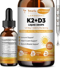 Liposomal Liquid Vitamin D3 K2 Supplement Drops with MCT Oil Omega 3 (5000 IU) D3 + (200 MCG) K2 Bone Strength with Calcium Magnesium Zinc Support Teeth Bones Vitamin D NonGMO