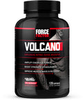 Force Factor Volcano Pre Workout Nitric Oxide Booster Supplement for Men with Creatine and L-Citrulline to Boost Nitric Oxide and Energy, Help Build Muscle, Better Pump and Workout, 120 Capsules