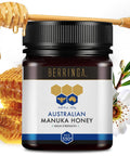 Berringa Manuka Honey Organic MGO 220+ Medium Strength, Supports General Wellbeing & Digestive Balance - 100% Raw, Pure & Unfiltered, Sustainably Sourced from Australia - (8.82 oz)