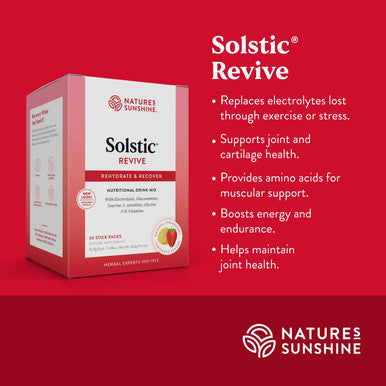 Nature'S Sunshine Solstic Revive, 30 Packets | Post Workout Recovery Drink With Vitamin C, Vitamin E, And Calcium To Support Bone