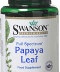 Swanson Full Spectrum Papaya Leaf - Herbal Supplement Promoting Digestive Health '&' GI Tract Support - Natural Formula Overall Wellness - (60 Capsules 400mg Each)