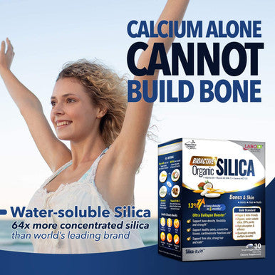 LABO Nutrition Bioactive Organic Silica 99 Purity RiceDerived Silica with 42mg Silicon Per Serving Intensive Collagen Generator Strengthen Joint Bone for Skin Hair Nails Support. 30sx3