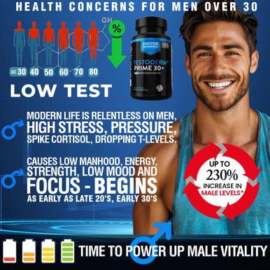 [Men Over 30, Power Up ]- Hair Thinning Low Manhood Energy Doctor Endorsed, Comprehensive Support For Vitality, Manhood, Hair Support, Focus, All While Combating Negative Dht Effects