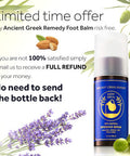 Organic Foot Cream Made of Olive Almond Grapeseed Lavender Vitamin E Oil. Balm Moisturizer for Cracked Dry Feet Hands Heels Elbows Nails Knees. Natural Foot Care lotion 3.4 Oz