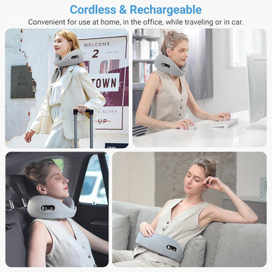 Neck Massager, Deep Tissue Kneading Massage Pillow For Neck Back Shoulder, Electric Shiatsu Massage Cushion For Pain Relief And Relaxation At Home, Office, And Travel