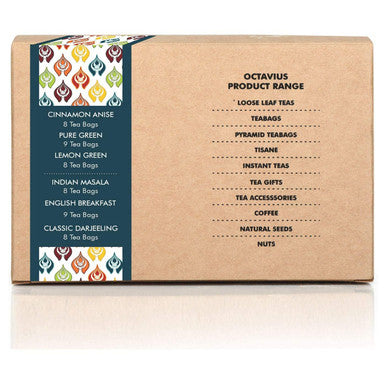 Octavius Assorted Tea Sampler Set (6 Flavors 100 Tea Bags) | Black & Green Tea Sampler Pack | Tea Set | Pack of 2