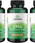 Swanson ZMA - Energy Metabolism and Muscle Recovery Support for Men and Women - Anabolic Mineral Support for Athletes Combining Zinc and Magnesium with Vitamin B6 - (90 Capsules 800mg Each) 3 Pack