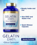 Carlyle Gelatin 2160 Mg | With Silica Optimizer | 250 Capsules | Non-Gmo, And Gluten Free Supplement