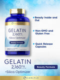 Carlyle Gelatin 2160 Mg | With Silica Optimizer | 250 Capsules | Non-Gmo, And Gluten Free Supplement