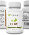 BiOptimizers - P3-OM and MassZymes Bundle - Premium Digestive Enzymes and Probiotics for Women and Men - Doctor-Formulated (250 MassZymes Capsules, 120 P3-OM Capsules)