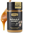 Comvita Manuka Honey UMF 20+ (MGO 829+) - Raw Manuka Honey New Zealand, Pure & Unpasteurized, Superfood for Immune Health, Use in Tea, Wild, Monofloral, Non-GMO - 250g (8.8 oz)
