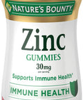 Nature's Bounty Zinc Gummies By 30Mg 70 Mixed Berry Flavored Gummies 70 Count