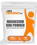 BulkSupplements Magnesium BHB Powder - Beta-Hydroxybutyrate Powder for Ketosis & Ketogenic Diet - 1500mg (1.5g) , 667 Servings (1 Kilogram - 2.2 lbs)