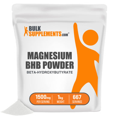 BulkSupplements Magnesium BHB Powder - Beta-Hydroxybutyrate Powder for Ketosis & Ketogenic Diet - 1500mg (1.5g) , 667 Servings (1 Kilogram - 2.2 lbs)