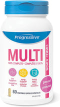 Progressive MultiVitamins Prenatal Formula - 60 Capsules | Made with Vitamins K2 and D3, Folic Acid, Whole Food Concentrates, Ginger, Cranberry, GHA and Flax Seed
