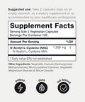 Toniiq 1300mg Ultra High Strength NAC Capsules - Min. 98%+ Tested Purity - Highly Bioavailable NAC Supplement - 240 Vegetarian N Acetyl Cysteine Capsules