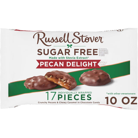 Russell Stover Sugar Pecan Delights with Stevia 10 oz. Bag