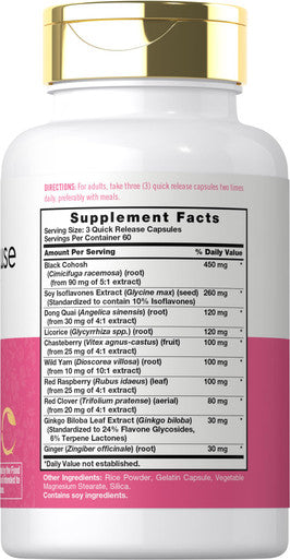Menopause Supplement For Women | 180 Capsules | Helps With Hot Flashes And Night Sweats | Non-Gmo, Gluten Free Menopause Support