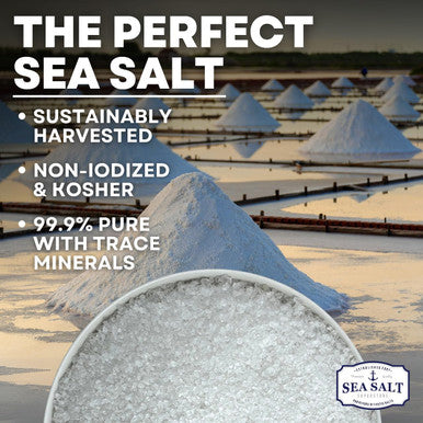 Sea Salt Superstore Coarse Sea Salt for Grinder Refill Coarse Grain her Salt Non-Iodized Coarse Salt for Cooking Mineral-Rich Unrefined Baja Salt 5 lb Bag