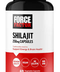 Force Factor Shilajit Supplement Shilajit for Men and Women to Support Energy and Brain Health Shilajit Pure Natural Premium Quality Vegan Non-GMO 60 Capsules