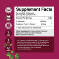 Natures Craft D Mannose with Cranberry Extract Capsules - Potent D Mannose Capsules for Kidney Cleanse and Urinary Tract Health for Women - D-Mannose 1000mg Capsules with 1000mg Per Serving (1 Month Supply)