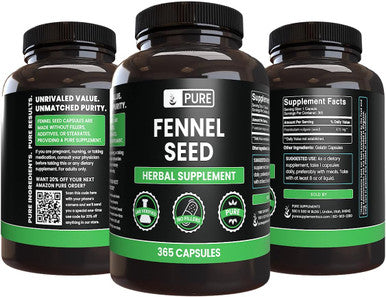 PURE ORIGINAL INGREDIENTS Fennel Seed (365 Capsules), No Magnesium Or Rice Fillers, Always Pure, Lab Verified
