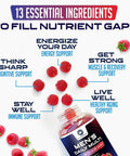 Men Multi Vitamin Gummy - Multi-Vitamin For Men Daily Nutritional Support With Vitamins A, C, D, E, B12, Zinc, Folate, Biotin & More - Focus, Energy, Memory & Immune Health Support - 60 Gummies