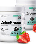 Colonbroom Psyllium Husk Powders (Strawberry, 120 Servings) - Colon Cleanse For Bloating Relief & Gut Health - Colon Broom Fiber Powder Drink - Vegan, Gluten , Non-Gmo Fiber Powder Supplement