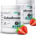 Colonbroom Psyllium Husk Powders (Strawberry, 120 Servings) - Colon Cleanse For Bloating Relief & Gut Health - Colon Broom Fiber Powder Drink - Vegan, Gluten , Non-Gmo Fiber Powder Supplement