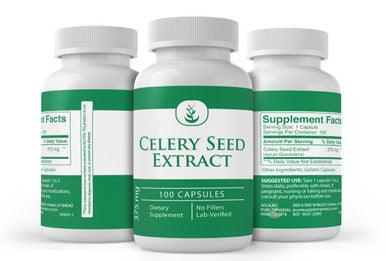 PURE ORIGINAL INGREDIENTS Celery Seed Extract, (100 Capsules) Always Pure, No Additives Or Fillers, Lab Verified
