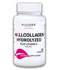 Hallusa Natural C lageno Hidrolizado - Pastillas De Col geno - Piel, Arrugas Y Antienvejecimiento Fortalecimiento Del Cabello Y U as Dolor En Articulaciones Collagen Hydrolized Plus Vitamin C 1000 Mg 60 Cap