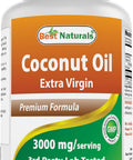 Best Naturals Extra Virgin Coconut Oil 1000 mg Softgel, 180 Count