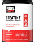 Force Factor Creatine Monohydrate Creatine Powder for Muscle Gain More Strength and Faster Workout Recovery Clinically Studied Micronized Creatine 5g Dose Per Serving Unflavored 60 Servings