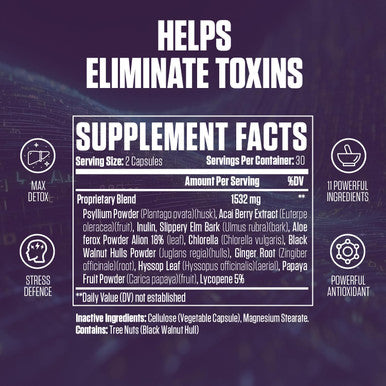 EPN Supplements Acai Berry Detox Plus 11 Ingredients | #1 New Acai Cleanse + Max Antioxidant & Detox Supplement To Provide Oxidative Stress Defence | For Men & Women (Vegan, Gluten Free) - 60 Capsules