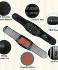 Cordless Heating Pad With Massager, Back Brace Heating Pad For Back Pain Relief, Heated Back Massager Support Belt With 3 Heating & Vibration Modes, Rechargeable Low Back Massager For Women Men