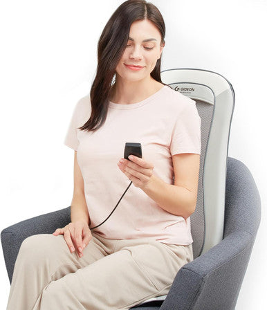 Gideon Shiatsu Back Shoulder And Neck Massager- Deep Tissue Kneading Therapeutic Chair Pad With Heat
