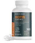 Bronson Biotin 5 000 Mcg High Potency Beauty 360 Tablets