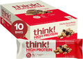 think! Protein Bars, High Protein Snacks, Gluten Free, Kosher Friendly,Variety Pack, Nutrition Bars, 2.1 Oz per Bar, 12 Count (Packaging May Vary)