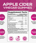 Apple Cider Vinegar Gummy Vitamins for Weight Loss & Cleanse 1000mg - Gelatin-Free, Vegan, Non-GMO, Made with Beet Root & Essential Vitamin B12 for Energy - Apple Raspberry Flavor - 60 Gummies