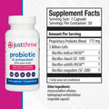 Just Thrive Probiotic & Antioxidant Supplement - 100% Spore-Based Digestive And Immune Support - Gluten 30 Caps