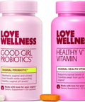 Love Wellness Healthy V Vitamin Women'S Vaginal Health Supplement Ph Balance Gut Health & Immune Support Supplement Balance Of Candida Yeast With Turmeric Garlic & Coconut Oil 30 Count