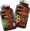 The Ultimate Liver Care Package OmniBiotics Liver Reboot + Certified Organic Milk Thistle 4X Concentrate for Comprehensive Daily Support