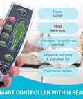 Full Body Massage Mat With Heat Adjustable Pillows Vibration Back Heating Massager With 10 Vibrating Nodes & 6 Therapy Heating Pads For Neck Back Leg Muscle Pain Relaxation & Circulation