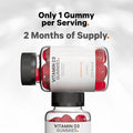 Codeage Vitamin D3 Gummy Vitamins Vitamin D3 5000 IU Gummies Cholecalciferol 125 mcg Soft Pectin-Based Animal Gelatin- Gummy Gummies Vitamins Tasty Strawberry Non-GMO - 2-Pack