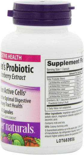 Webber Naturals Womens Probiotic Capsules 45 Count