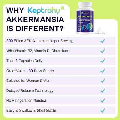 300 Billion Afu Akkermansia Probiotic, Glp-1 Supplement For Women & Men, Akkermansia Muciniphila For Glp-1 Production, Digestive, Gut, Immune Health, Enhances Gut Digestive Lining Function, 60 Count