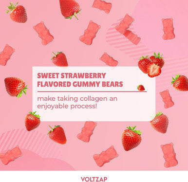 Collagen Gummies For Men And Women, Vegan Collagen 2500Mg For Hair Skin Nails Muscle & Joint, Immunity - 60Ct Strawberry Flavored Supplement