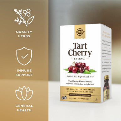Solgar Tart Cherry - 90 Vegetable Capsules Pack Of 2 - Non-Gmo Vegan Gluten Free Dairy Free Kosher - 180 Total Servings